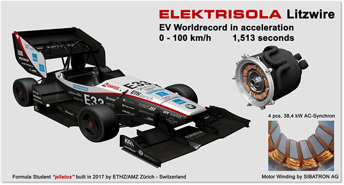Formula Student Racer с электрическим тяговым двигателем